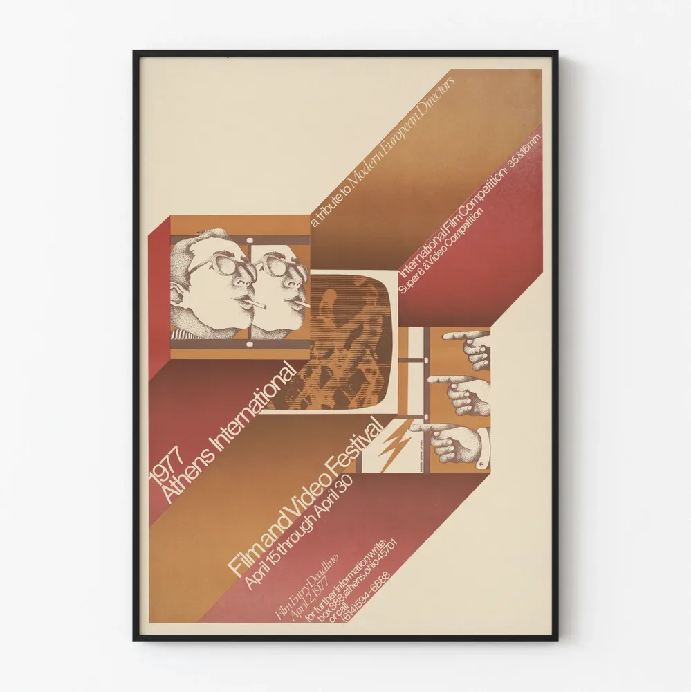 Affiche vintage Festival International du Film et Vidéo d'Athènes 1977
