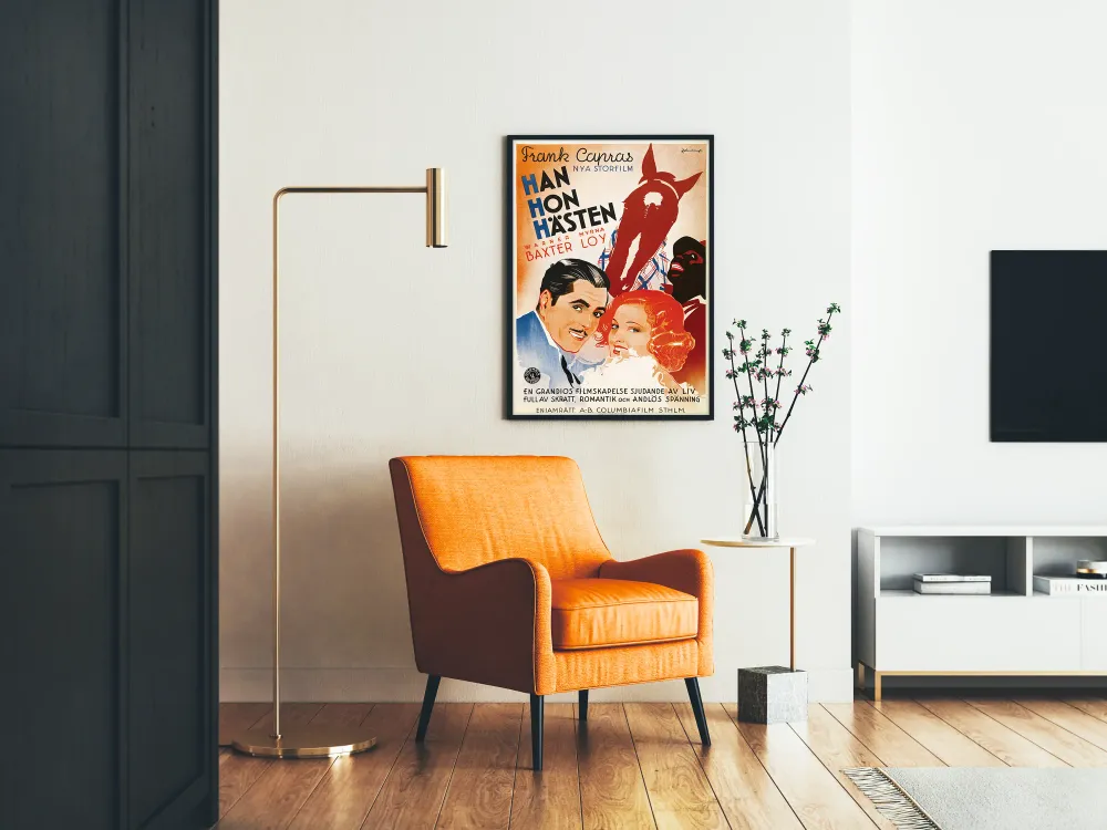 Affiche vintage film Han Hon Hästen Frank Capra