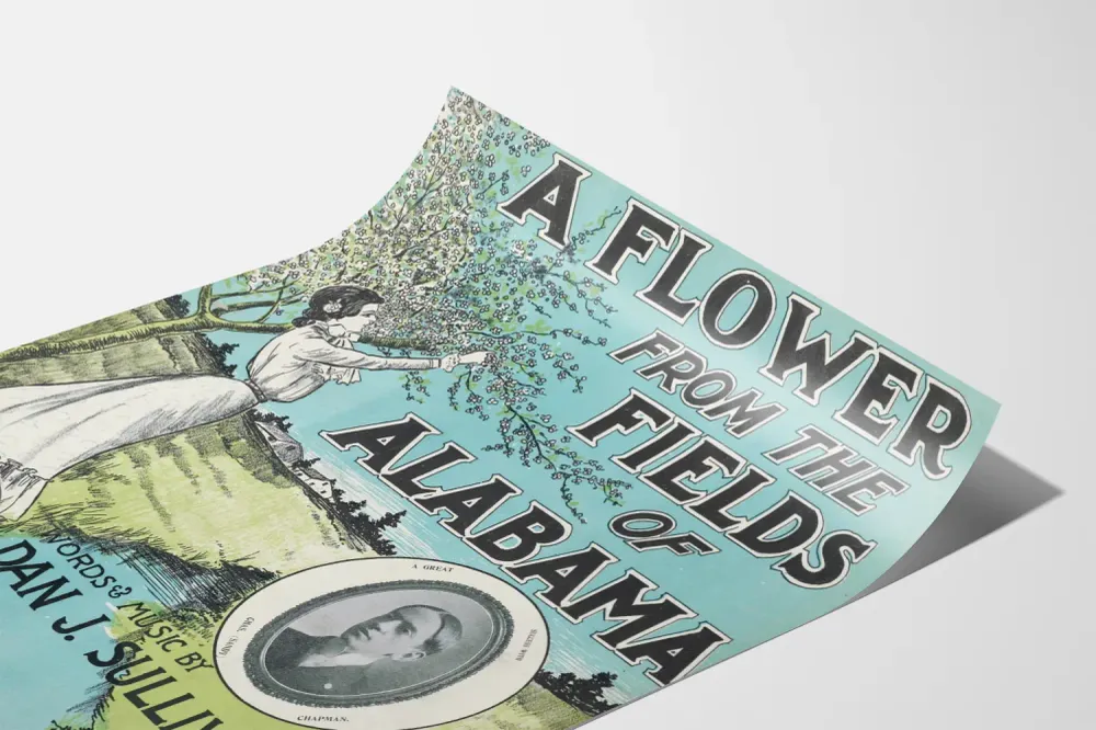 Affiche vintage Flower From Fields Alabama