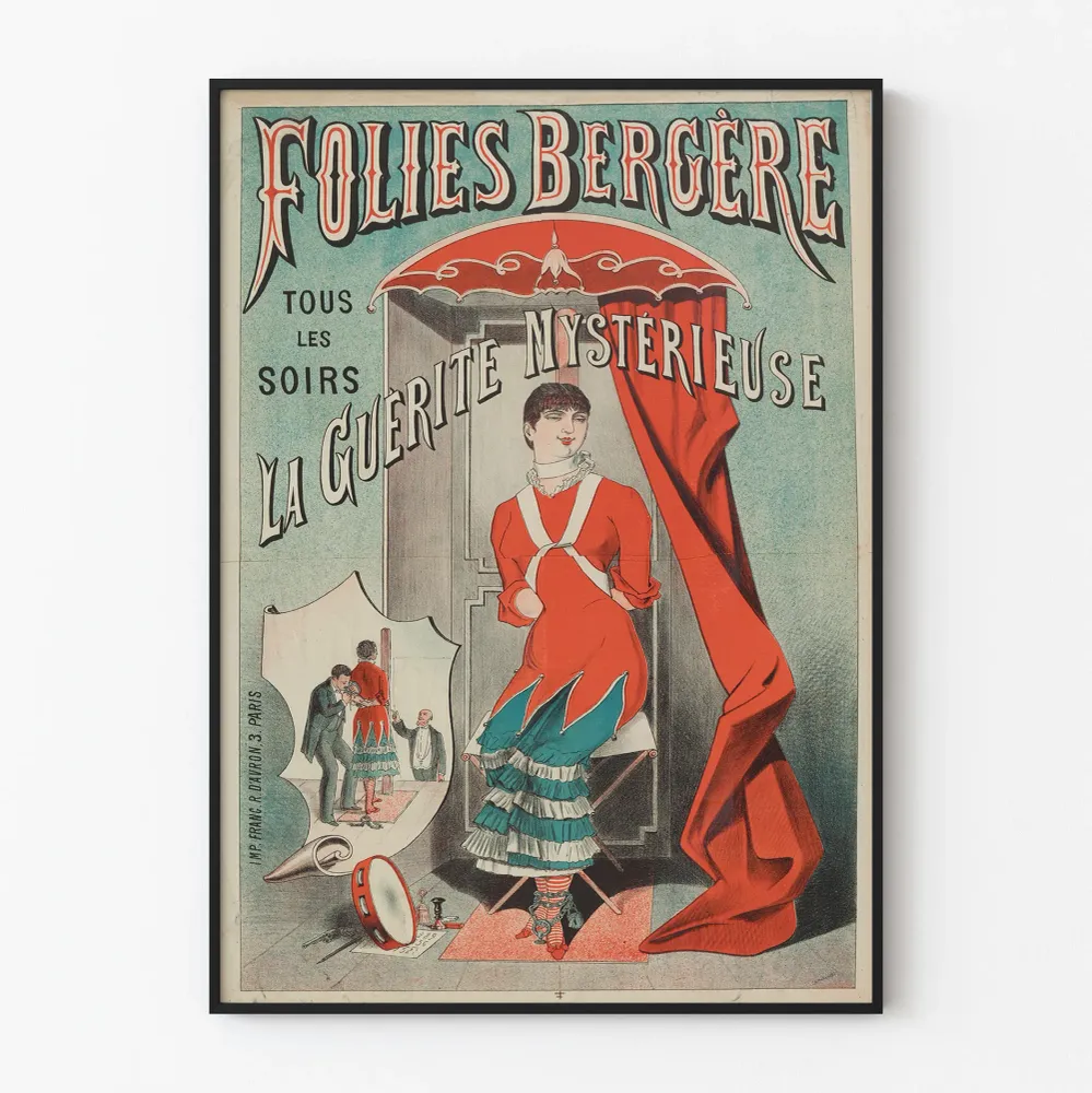 Affiche vintage Folies Bergère La Guérite Mystérieuse