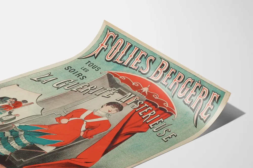 Affiche vintage Folies Bergère La Guérite Mystérieuse