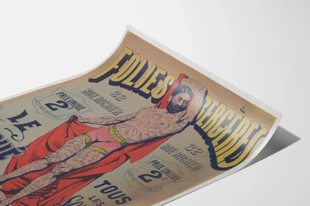 Affiche Vintage Folies Bergère Le Tatoué