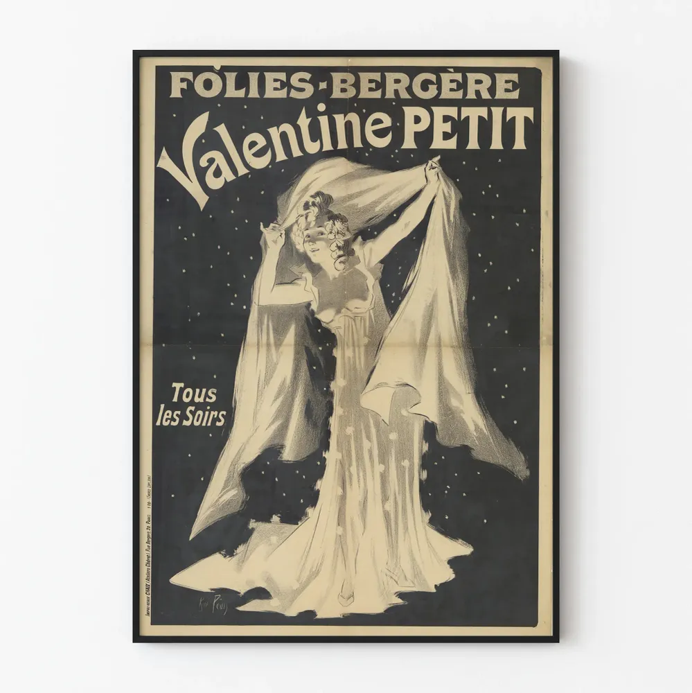 Affiche vintage Folies-Bergère Valentine Petit