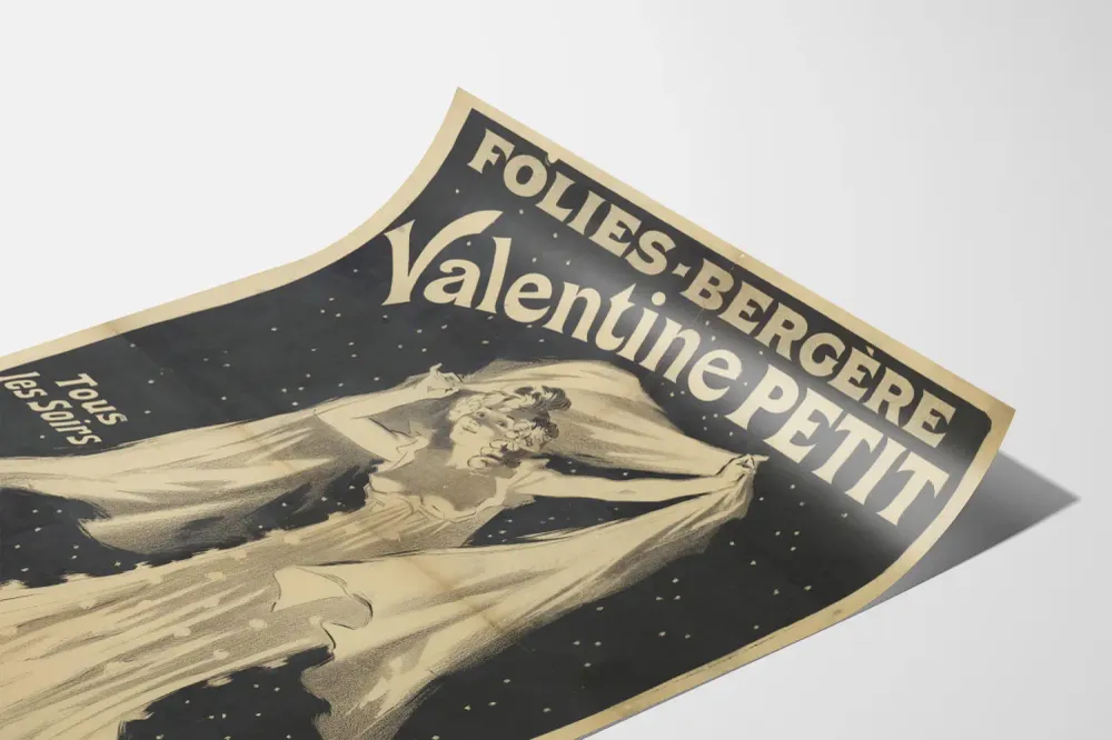 Affiche vintage Folies-Bergère Valentine Petit
