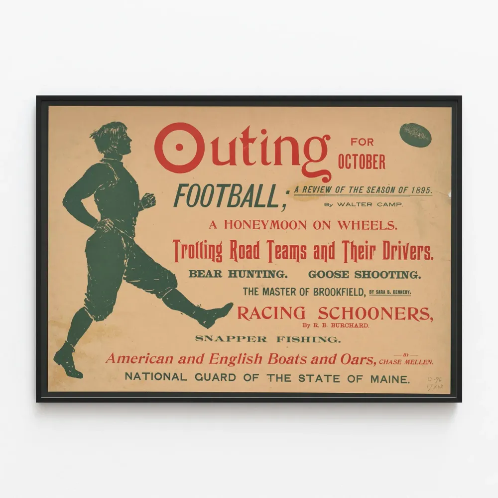 Affiche vintage Football et loisirs d'octobre 1895