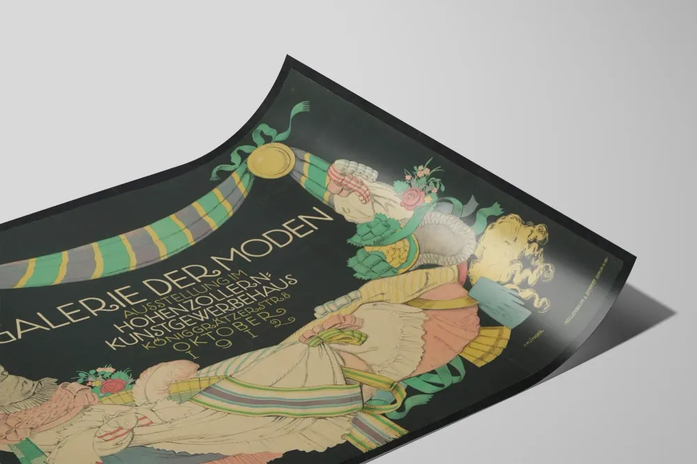 Affiche vintage Galerie der Moden - Décoration murale style rétro 1912