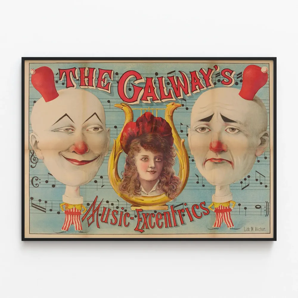 Affiche Vintage Galway's Music Excentrics
