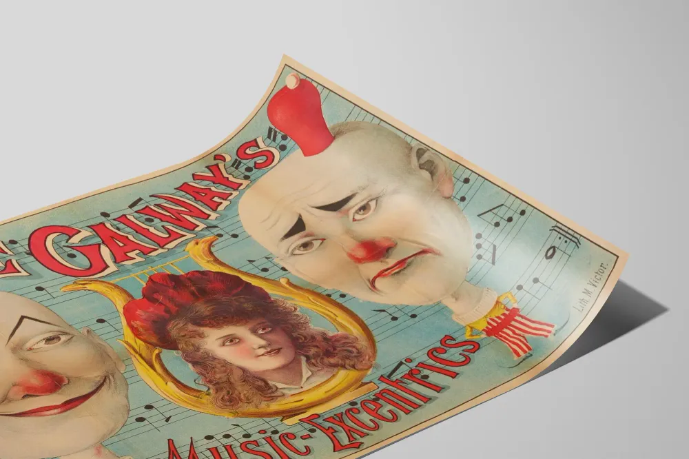 Affiche Vintage Galway's Music Excentrics