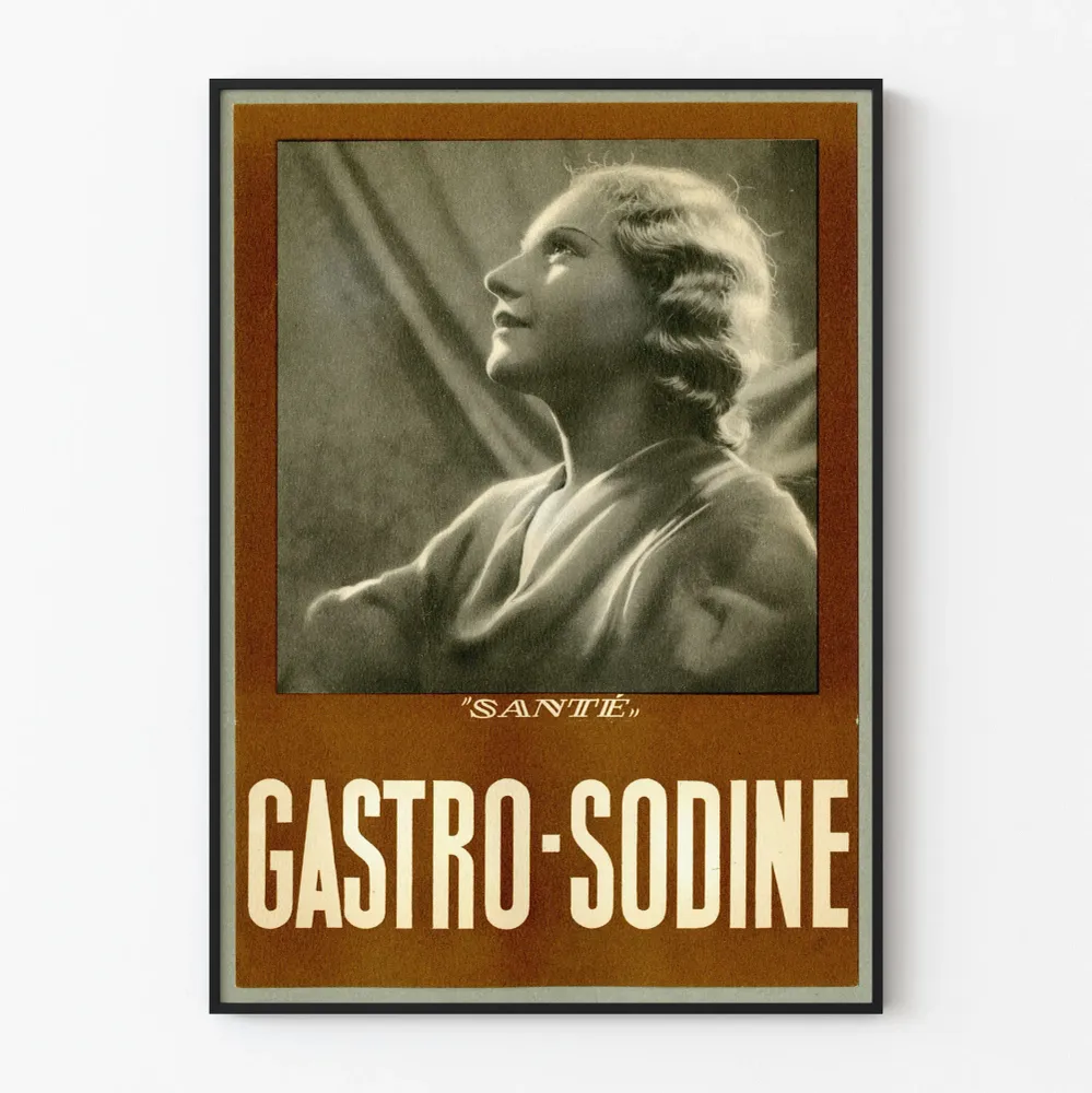 Affiche vintage Gastro-Sodine Santé