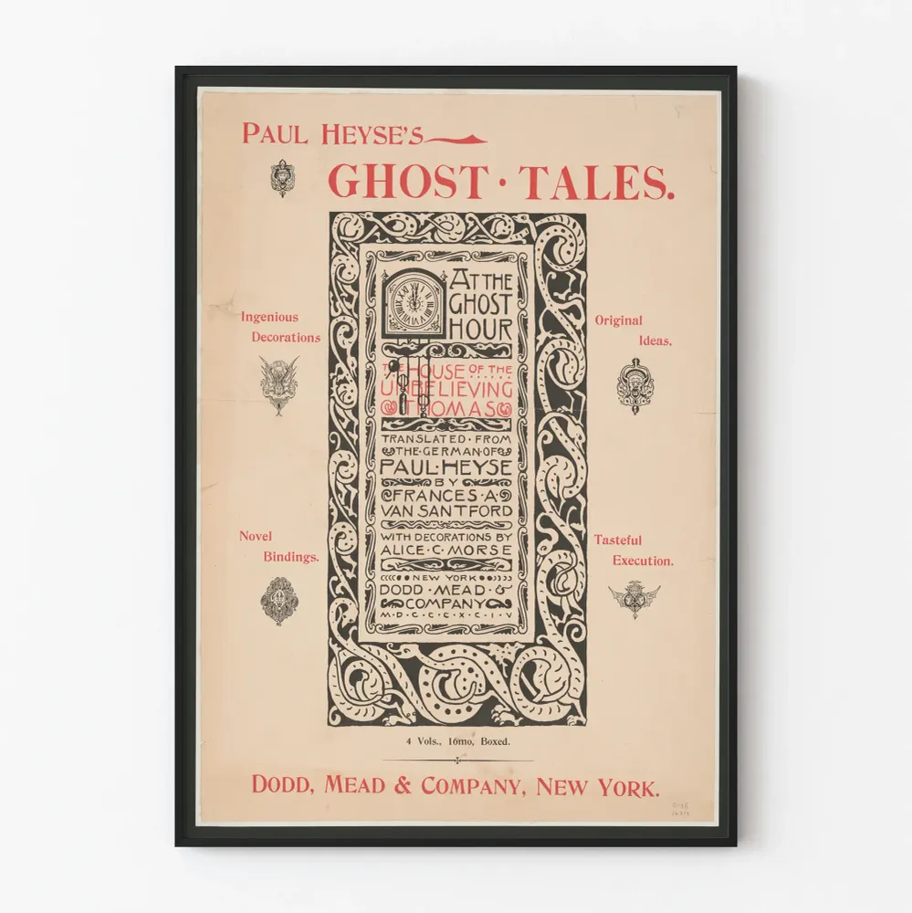 Affiche Vintage Ghost Tales de Paul Heyse