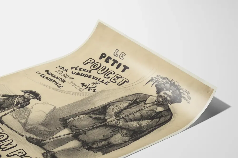 Affiche vintage Le Général Tom Pouce au Théâtre du Vaudeville