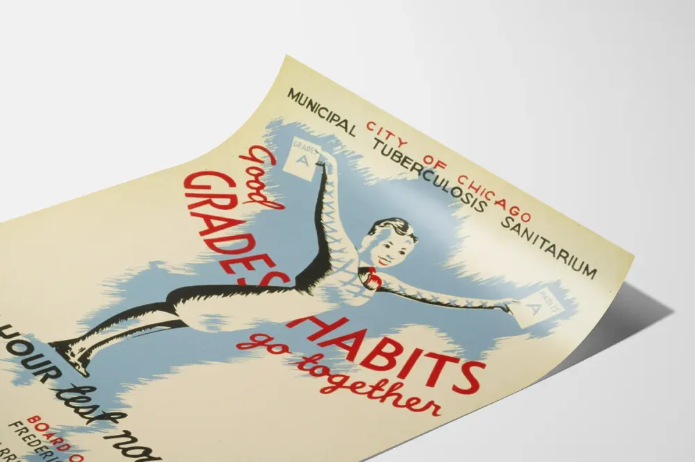 Affiche Vintage Good Grades Habits Go Together