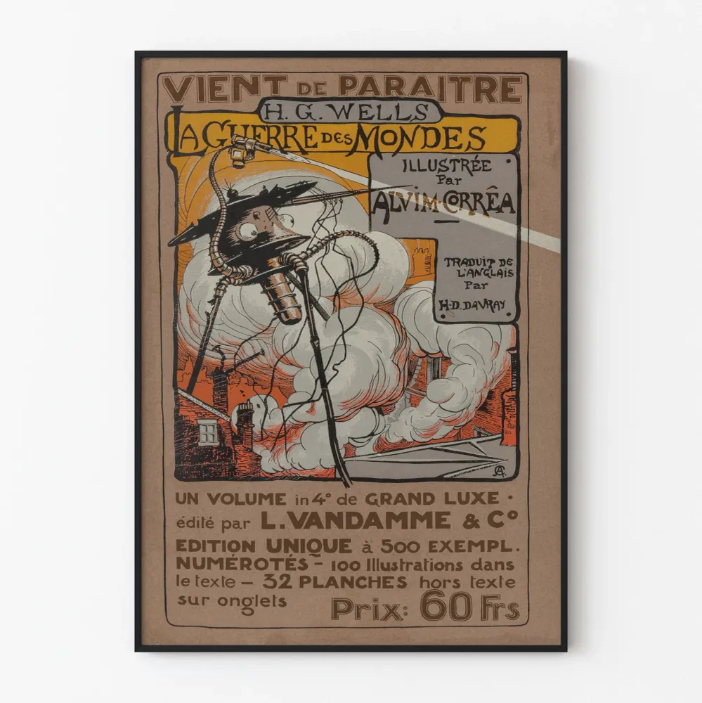 Affiche vintage La Guerre des Mondes par Alvin Corrê
