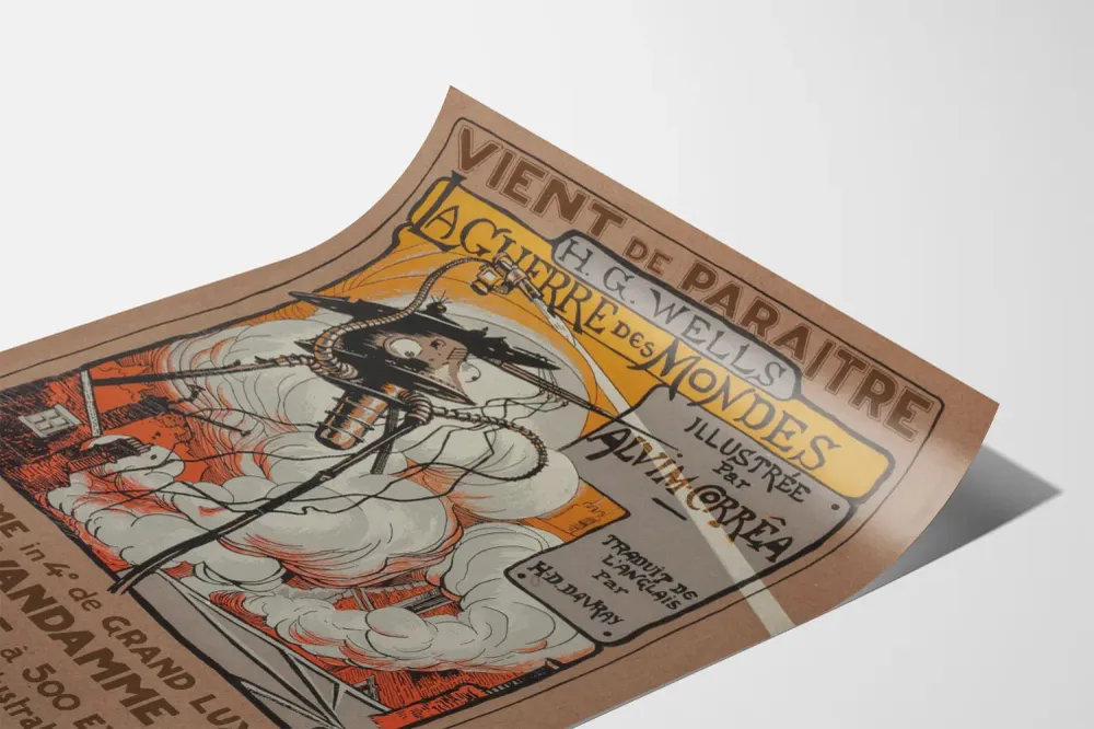 Affiche vintage La Guerre des Mondes par Alvin Corrê