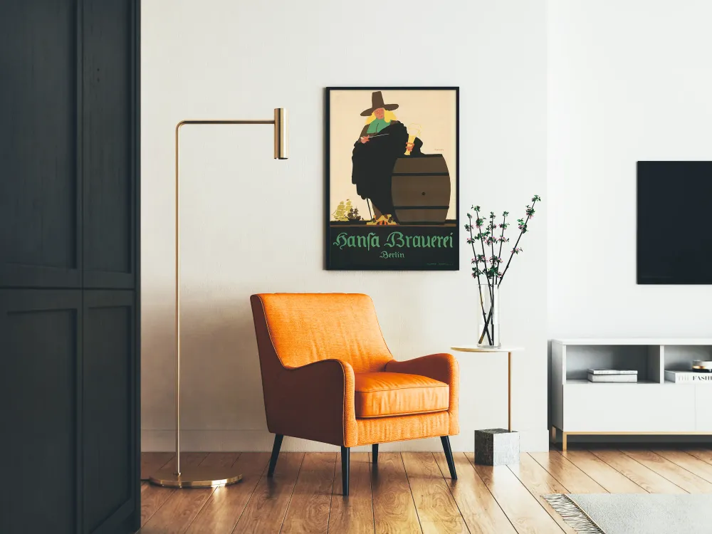 Affiche vintage Hansa Brauerei Berlin pour décoration murale