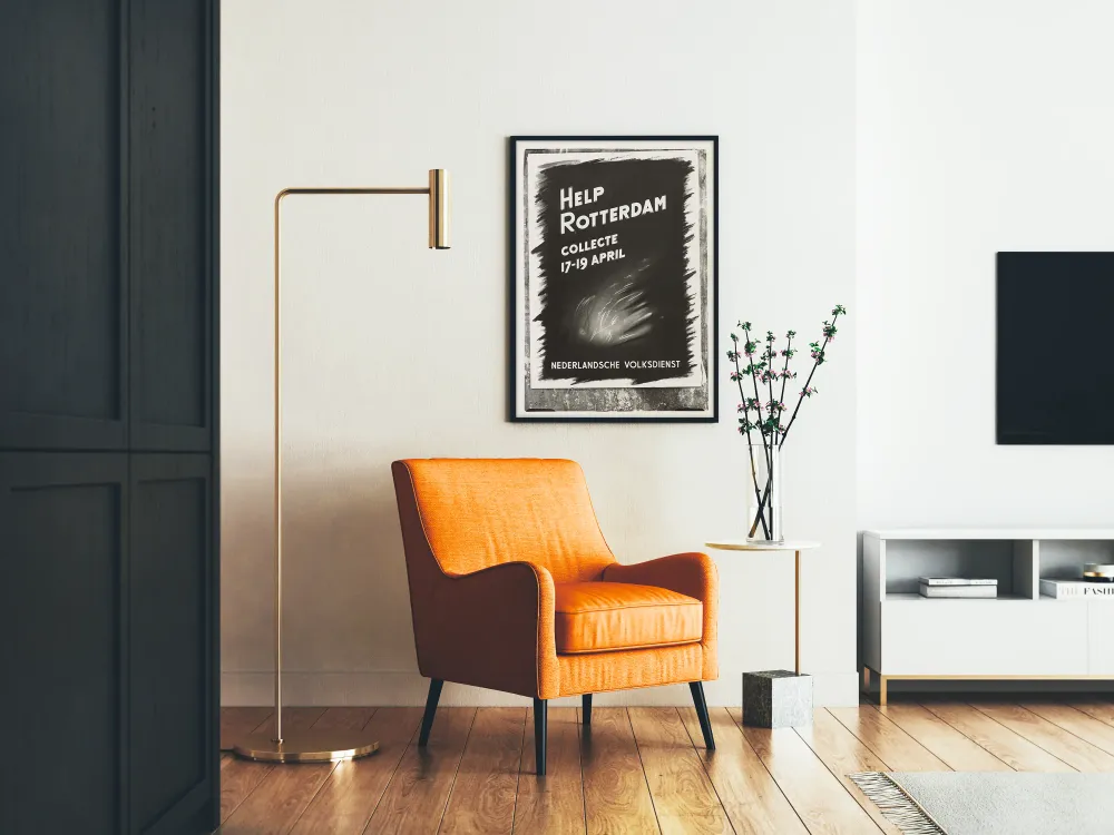 Affiche Vintage Help Rotterdam Collecte 17-19 Avril Dekoration Murale