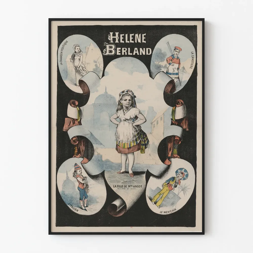 Affiche Vintage Héloïse Berland La Fille de Mme Angot - Décoration Murale Rétro