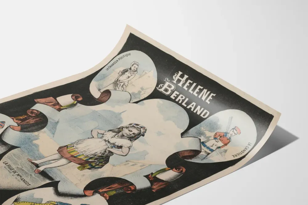 Affiche Vintage Héloïse Berland La Fille de Mme Angot - Décoration Murale Rétro