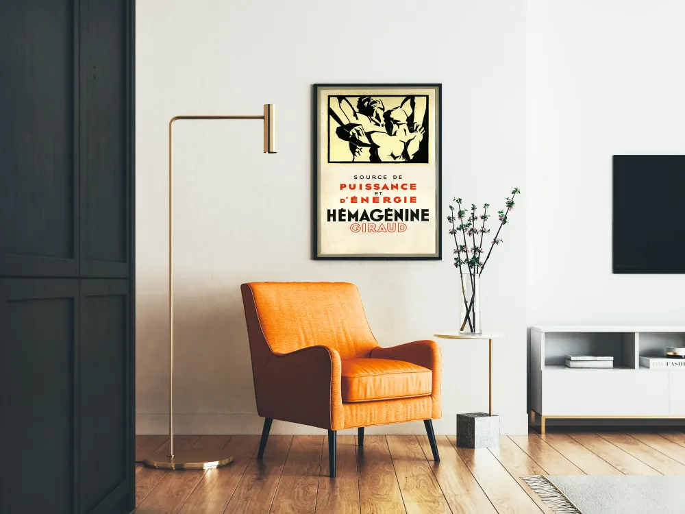 Affiche vintage Hémagénine Giraud - Source de puissance et d'énergie