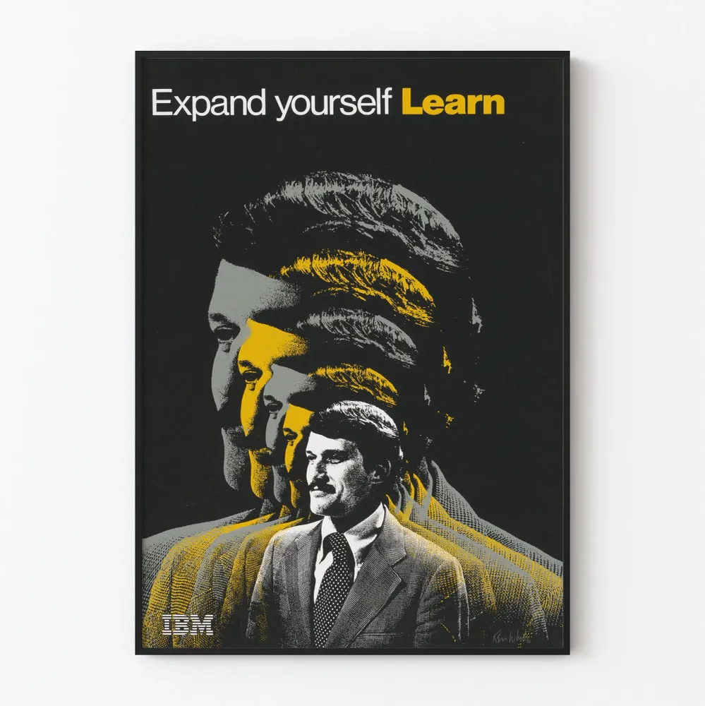 Affiche vintage IBM Expand Yourself Learn