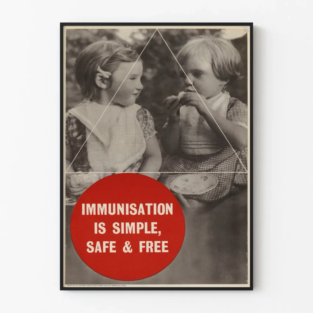 Affiche vintage Immunisation simple et sûre