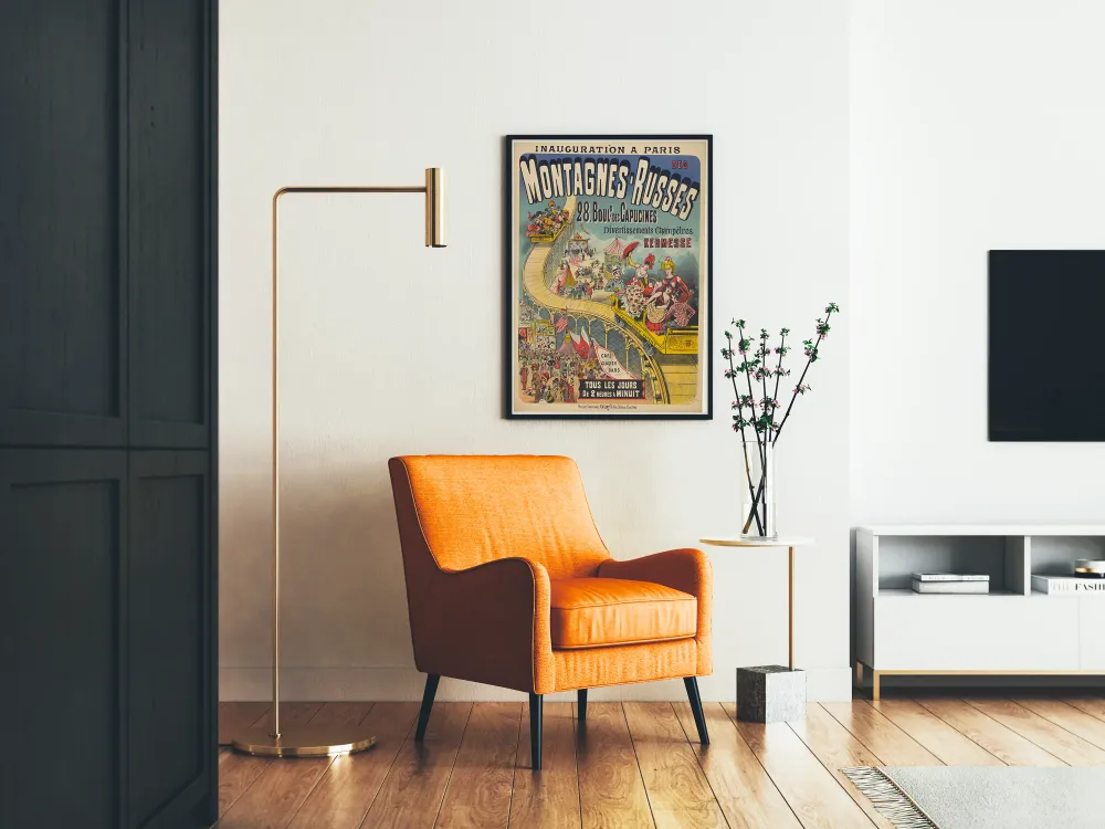 Affiche Vintage Inauguration Montagnes Russes Paris Boulevard des Capucines