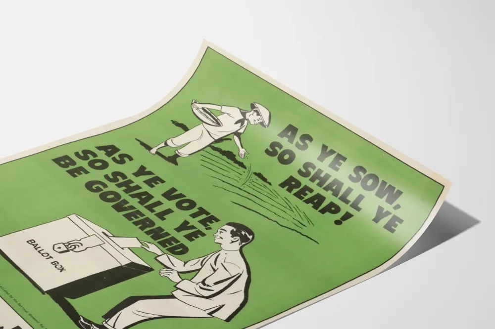 Affiche Vintage Incitative au Vote et à l'Engagement