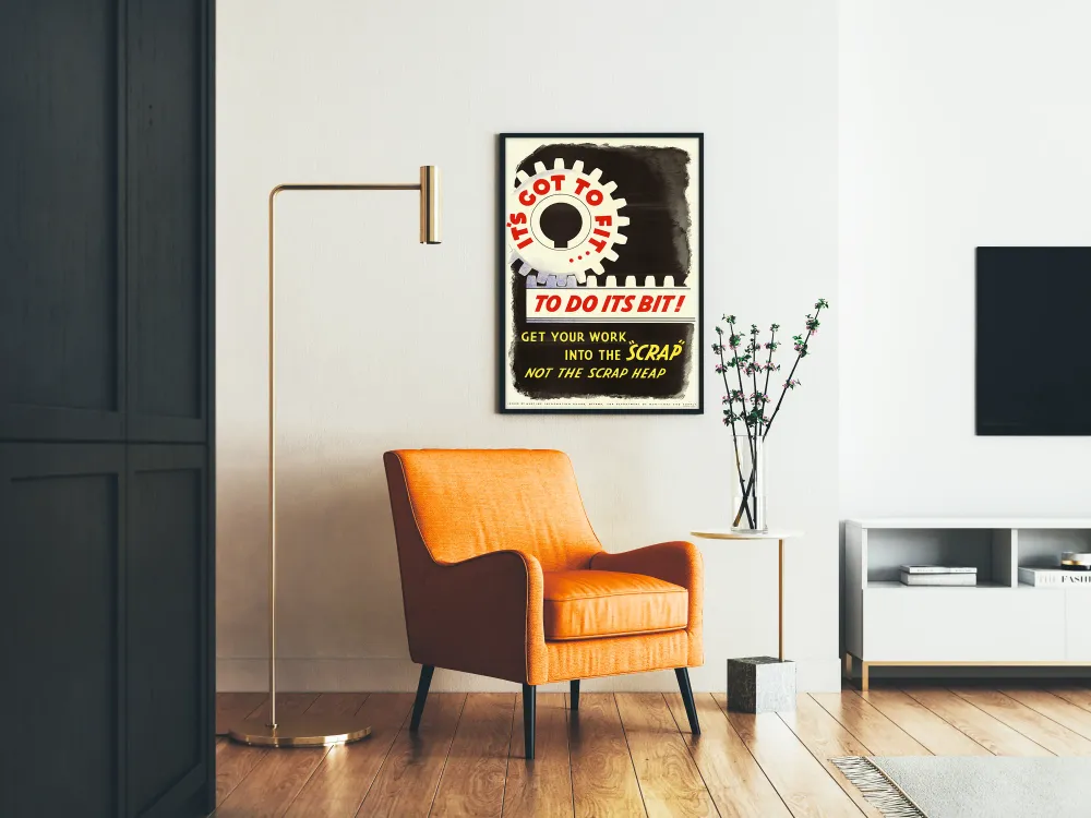 Affiche vintage industrielle Its Got To Fit To Do Its Bit