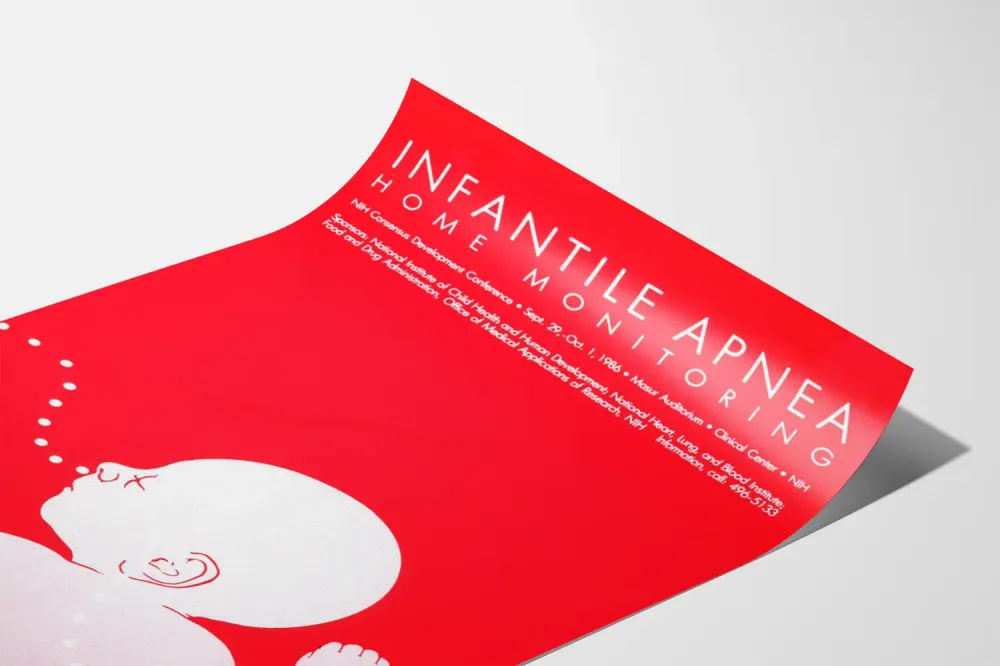 Affiche Vintage Infantile Apnea Home Monitoring