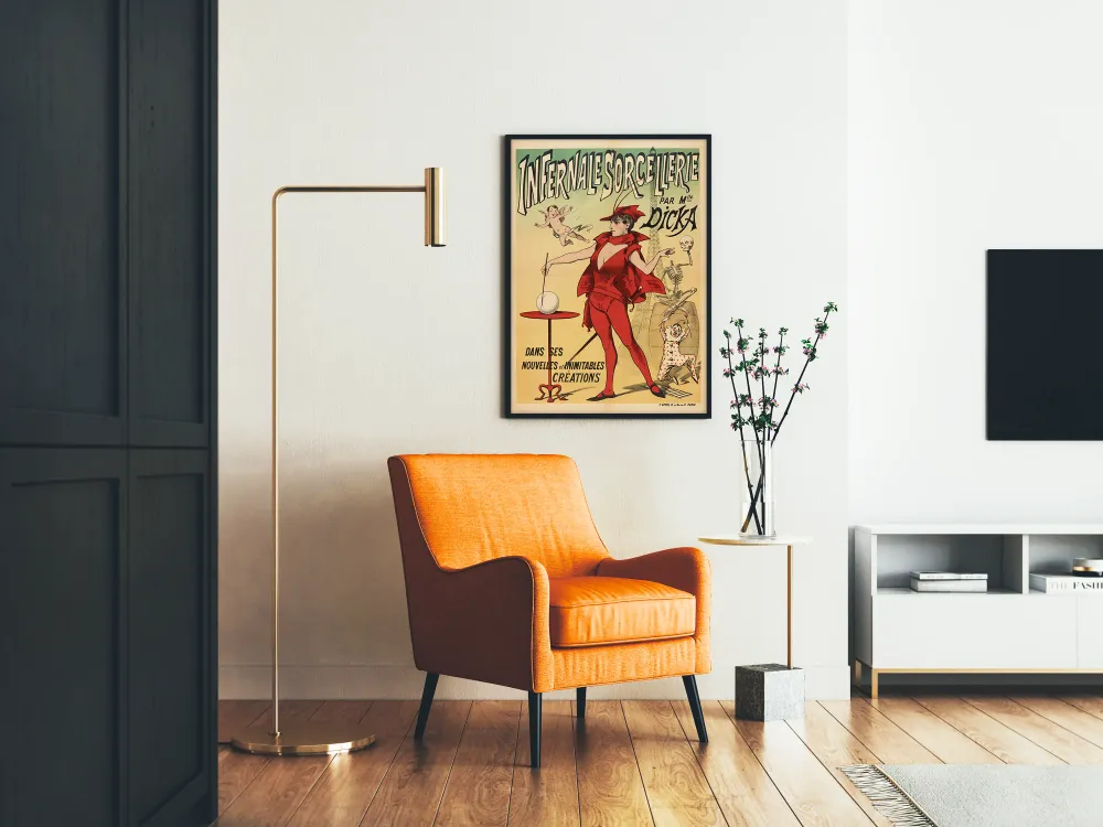 Affiche vintage Infernale Sorcellerie par Mlle Dicka