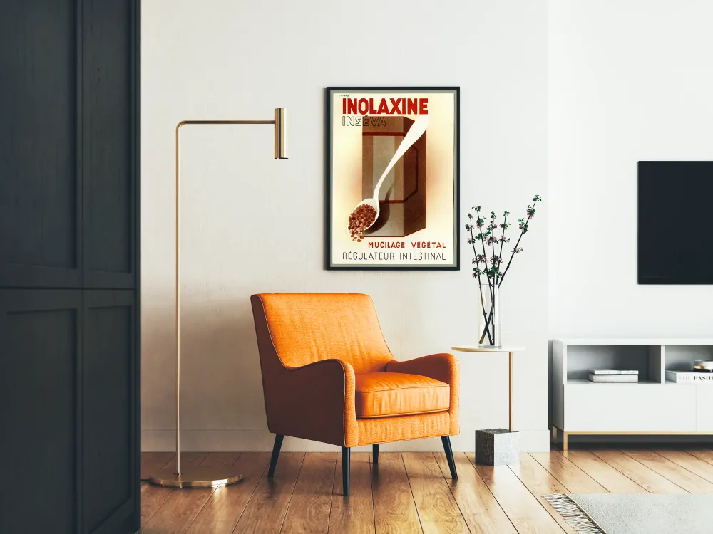 Affiche vintage Inolaxine régulateur intestinal décorative