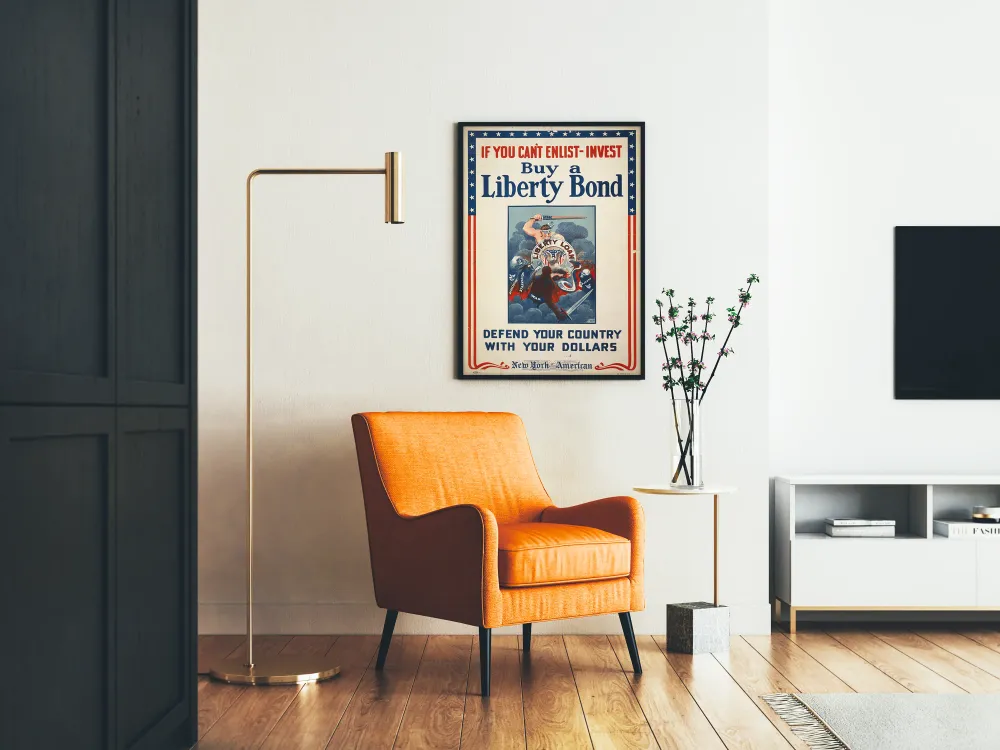 Affiche Vintage Invitation à Acheter un Liberty Bond pour la Défense du Pays