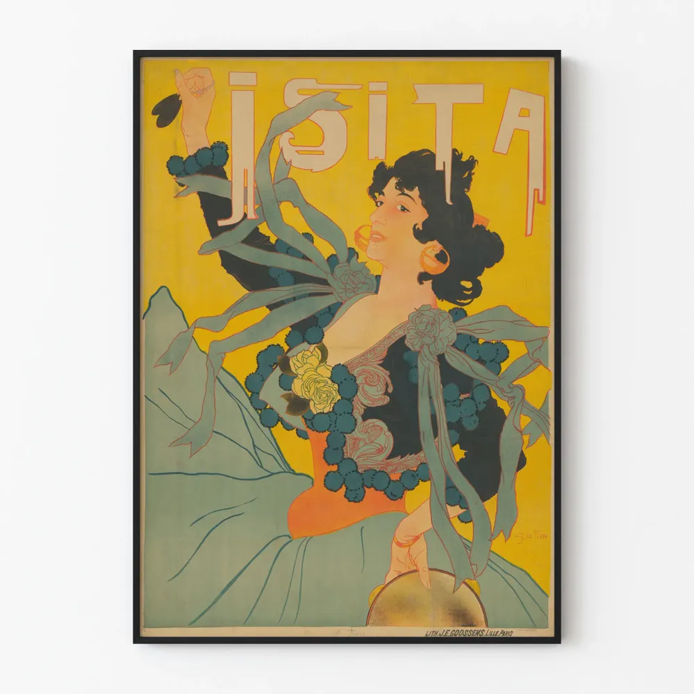 Affiche vintage Isita danseuse de flamenco