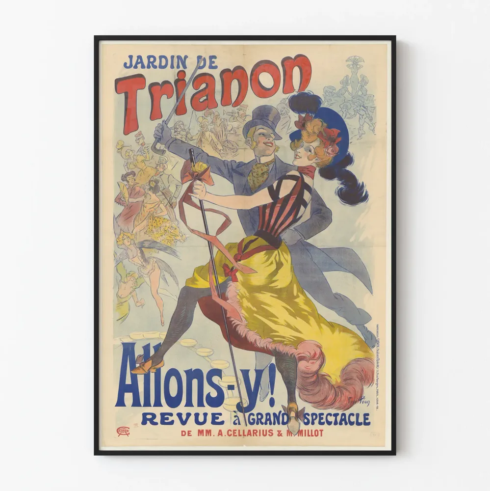 Affiche Vintage Jardin de Trianon Allons-y Revue à Grand Spectacle