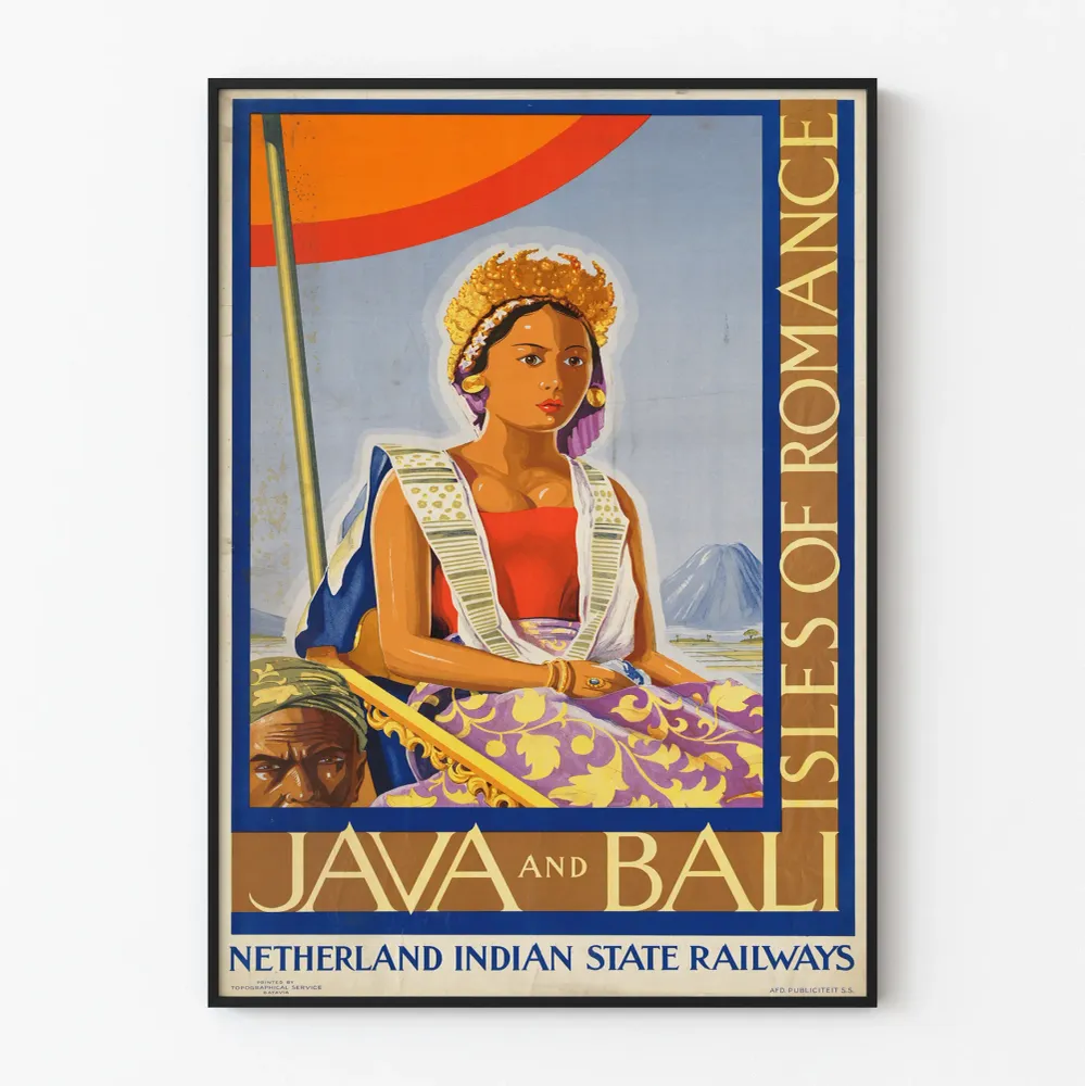 Affiche Vintage Java et Bali - Isles Romance