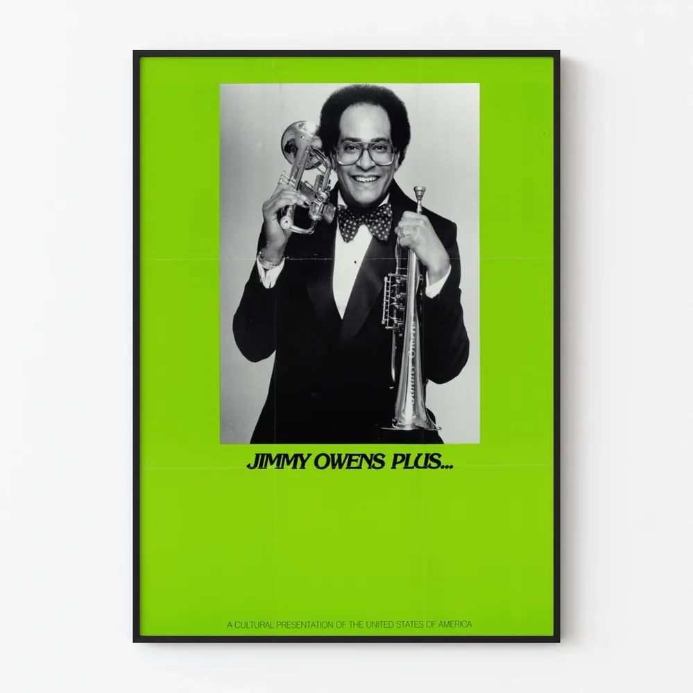 Affiche vintage jazz Jimmy Owens Plus décoration murale rétro