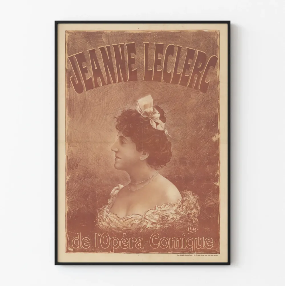 Affiche Vintage Jeanne Leclerc de l'Opéra-Comique