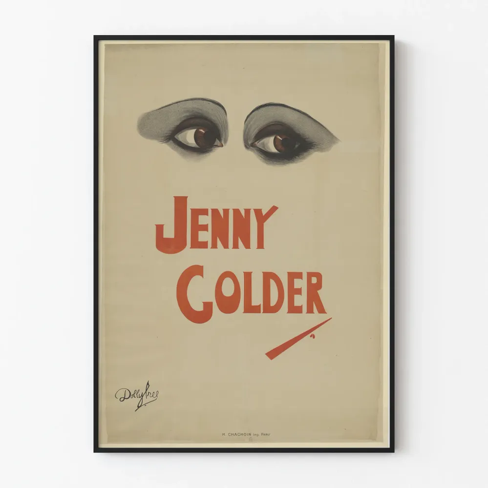 Affiche Vintage Jenny Golder avec Regard Intense