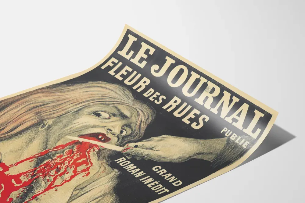 Affiche Vintage Le Journal Fleur des Rues - Décoration Murale Artistique