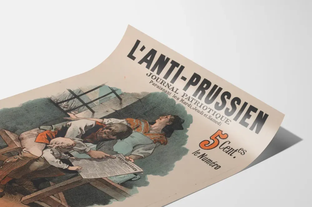 Affiche Vintage Journal Patriotique L'Anti-Prussien