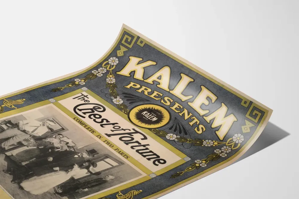 Affiche vintage Kalem Chest Fortune - Décoration murale rétro