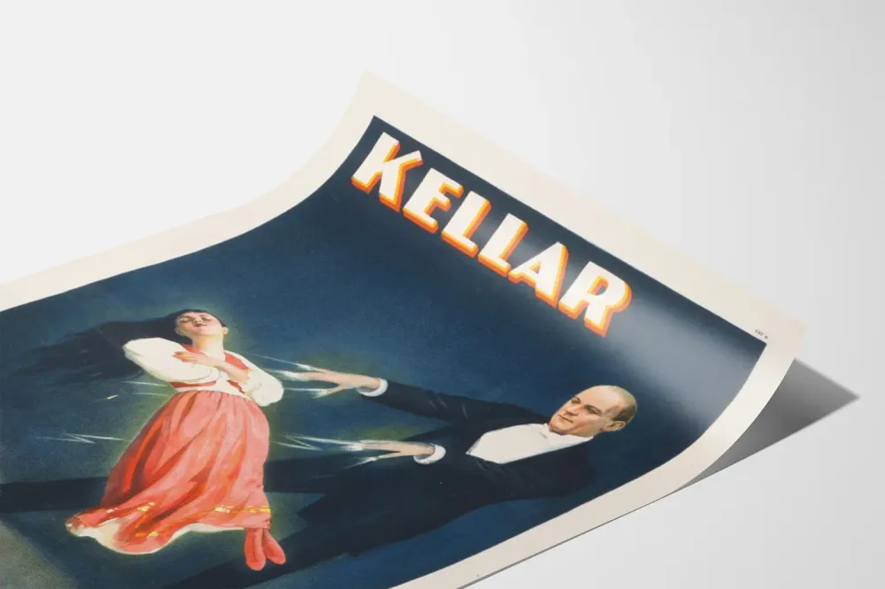 Affiche vintage Kellar Levitation - Décoration murale magique