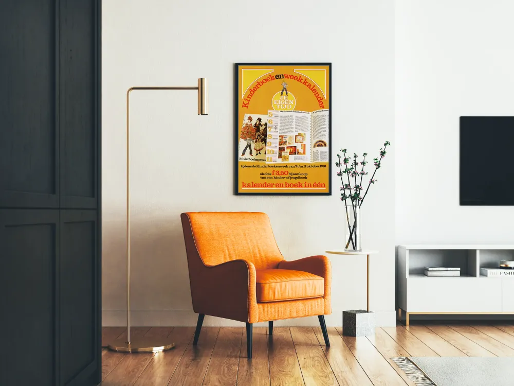 Affiche Vintage Kinderboekenweek Kalender 1981 - Décoration Murale Enfant