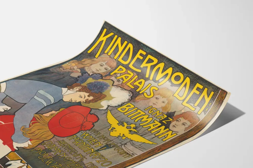 Affiche vintage Kindermoden Palais par Ignaz Bittmann