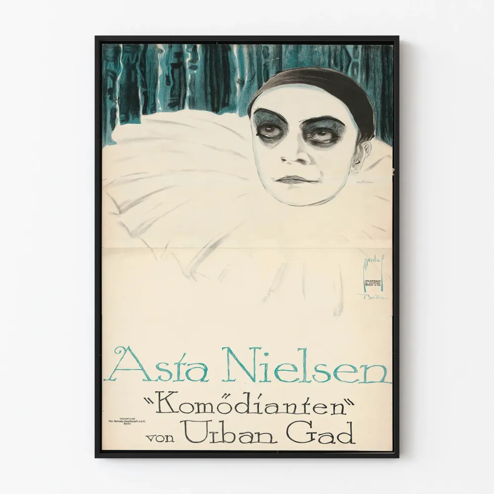 Affiche vintage Komödianten par Urban Gad avec Asta Nielsen