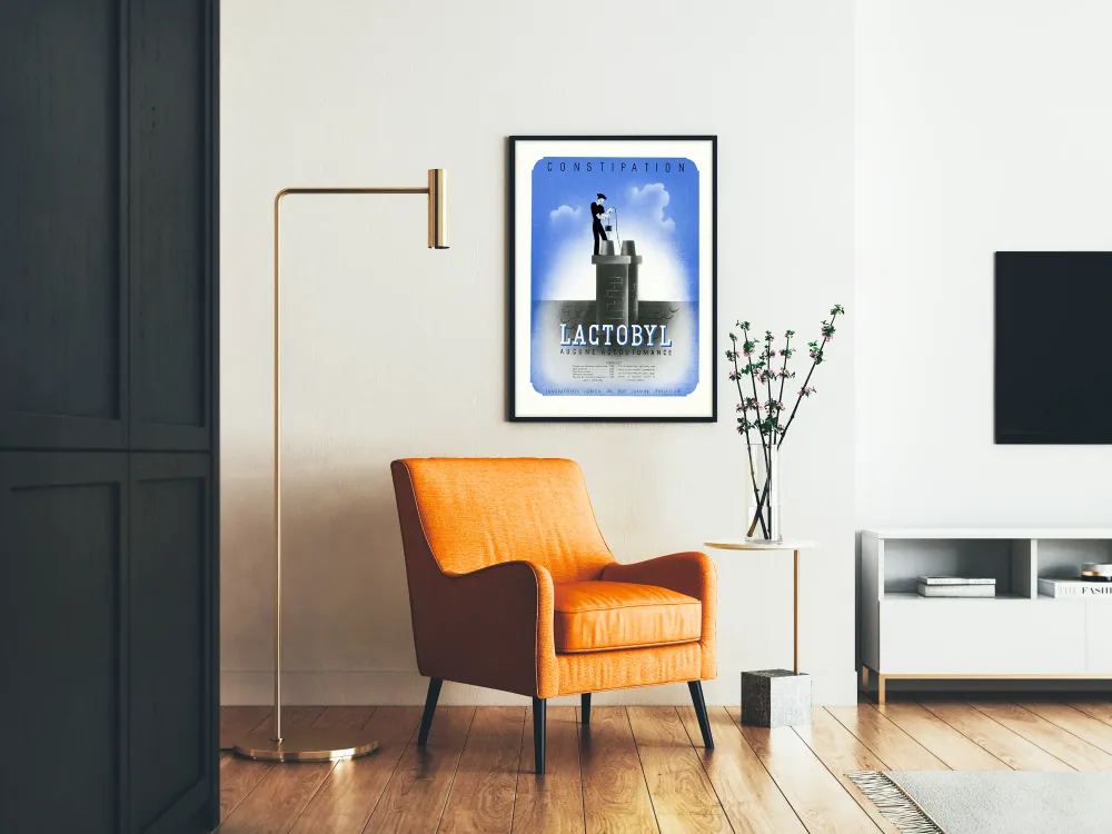 Affiche Vintage Lactobyl - Constipation et Solution Naturelle