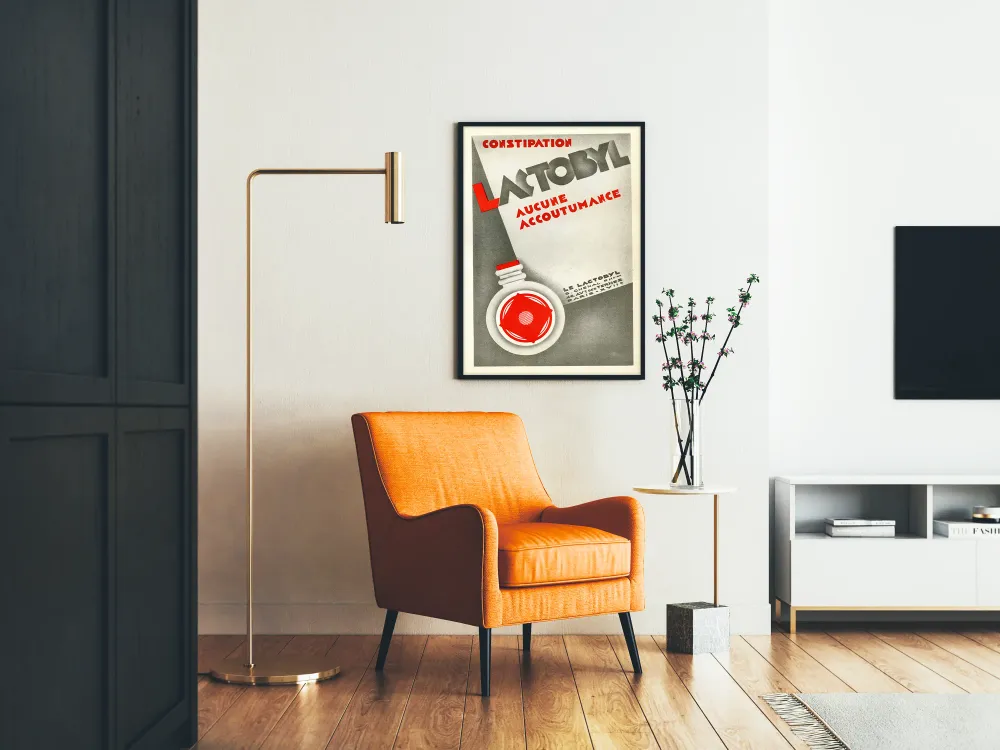 Affiche vintage Lactobyl contre la constipation