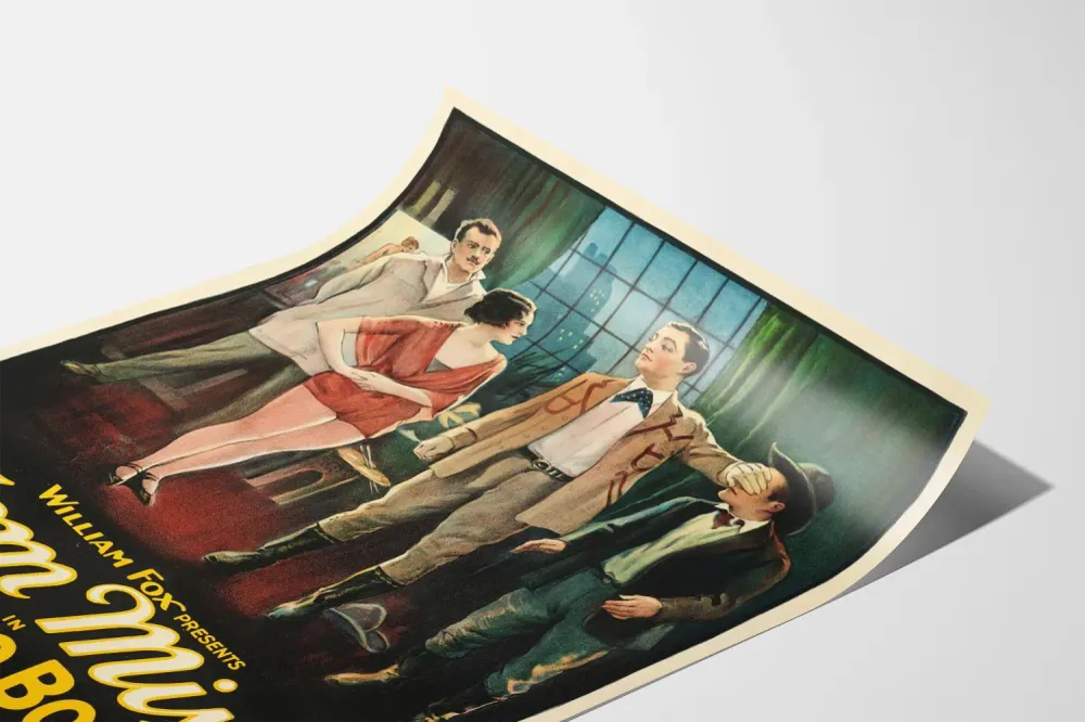 Affiche vintage Ladies to Board, film avec Tom Mix