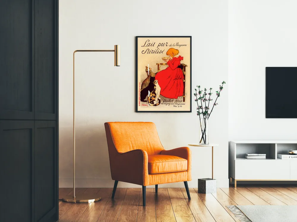 Affiche vintage Lait pur stérilisé de la Vingeanne décoration murale