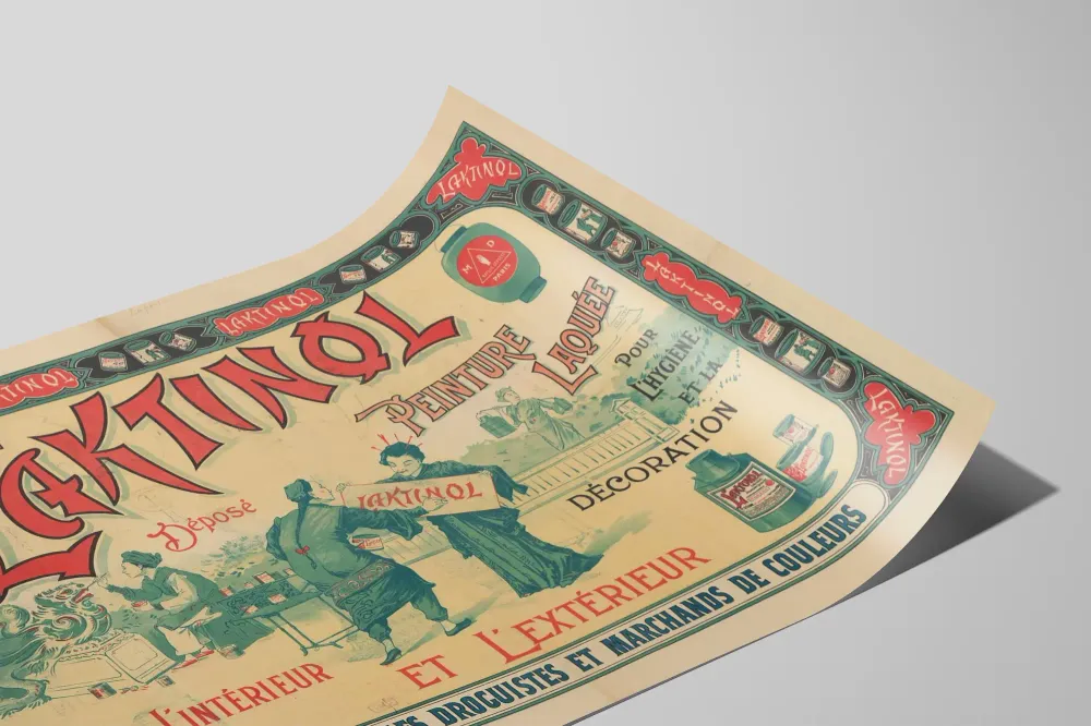 Affiche vintage Le Laktinol - Peinture laquée pour intérieur et extérieur